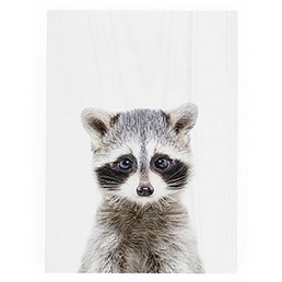 Featured Artist Decorative Block - Racoon
