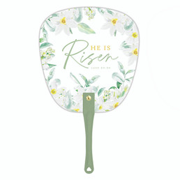 He Is Risen - Luke 24:34 Handheld Fan - 24pk