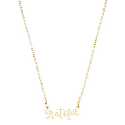Grateful Script Necklace - 6pk