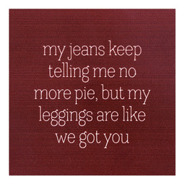 No More Pie Wood Block