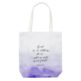 God is Within Her Tote Bag with Inside Pocket - 8/pk (1 to 2 packages)