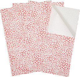 Wrapping Paper Sheet - Red Petals 3pk
