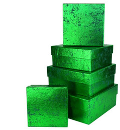 Nest Boxes - Green Crush Square Set 5