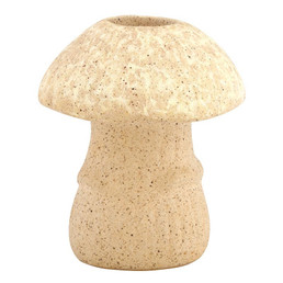 Cream Mushroom Candle Holder