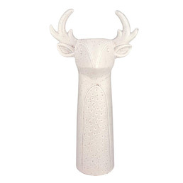 White Ceramic Deer Vase