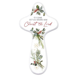 Handheld Cross - O Come Let Us Adore Him