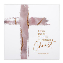 I Can Do All Things Cream Cross Plaque