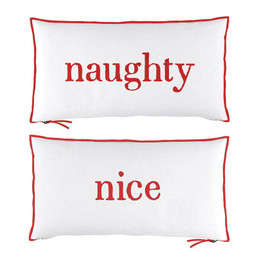 22X12 Lumbar Pillowcase-Naughty/Nice