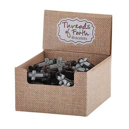 Threads of Faith Bold Cross Bracelet 2 Assorted 24pcs