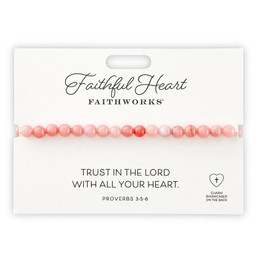 Stone Bracelet - Faithful Heart- Pink