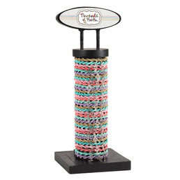 Filled Display - Woven Cross Charm Bracelets - 72 pcs