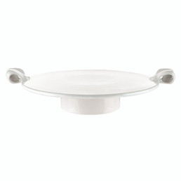 Ceramic Ribbon Handle Pedestal - White