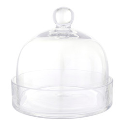 Glass Dessert Trays + Cloche - Clear