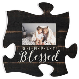 Puzzle Pieces Artwork Photo Frame - Simply Blessed