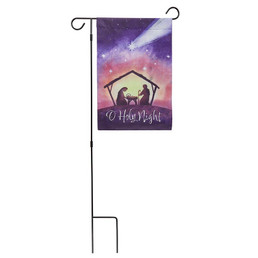 Silhouette Nativity Garden Flag and Stand Set