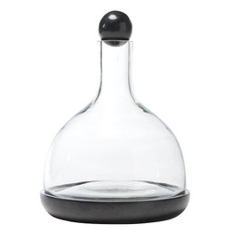 Black Marble and Glass Carafe