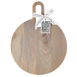 Medium Round Board With Cut Out Handle - Grey Finish
