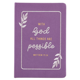 Embroidered Journal - All Things Are Possible