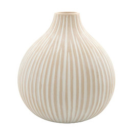 Blush Striped Droplet Vase