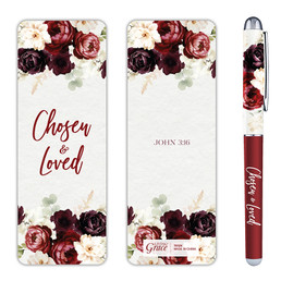 Loved & Chosen Pen & Bookmark Set- 12/pk