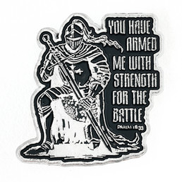 Armored in Strength Enamel Pin- 12/pk