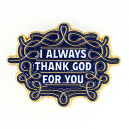 Thank God for You Enamel Pin- 12/pk