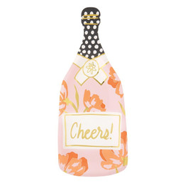 Shaped Paper Plates - Champagne Bottle