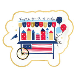 Foil Die-Cut Plates - Fireworks