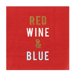Beverage Napkin - Red, Wine, & Blue