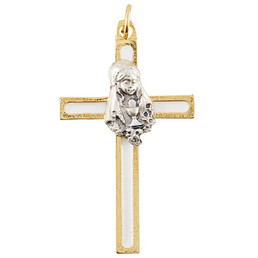 First Communion Cross Pendant Girl - 12/Pk (J7675)