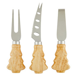 Tree Handle Cheese Knives - Set of 3