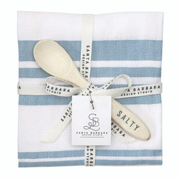 Face to Face Towel + Spoon Set - Sky Blue/Salty