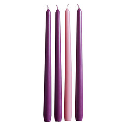 12" Advent Taper Candle Set