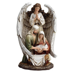 Guardian Angel with Holy Family Figure