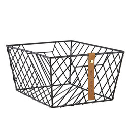 Gratitude Black Rectangle Wire Basket