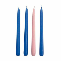 10" Advent Taper Candle Set - Blue/Pink