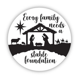 Stable Foundation Christmas Auto Magnet - 24/pk