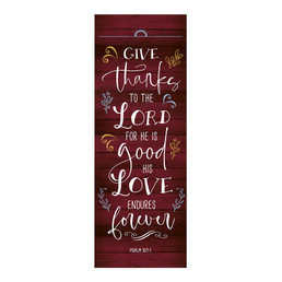 Autumn Inspiration Series X-Stand Banner - Give Thanks to the Lord
