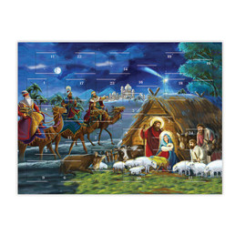Traditional Nativity Advent Calendar - 12/pk