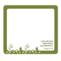 I Can Do All Things Through Christ Mouse Pad Notepad - 4/pk
