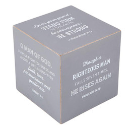 Inspired Man Quote Cube - 6/pk