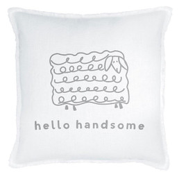 Face To Face Square Pillow - Hello Handsome