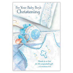 For Your Baby Boy's Christening - Boy Christening Card