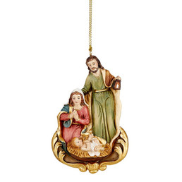 Scroll Nativity Ornament - 4/pk