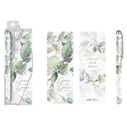 Grow in Grace Gift Pen with Bookmark - 12/pk