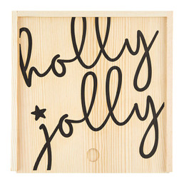 Medium Sweets Wood Box - Holly Jolly