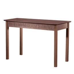 In Remembrance of Me Communion Table - Walnut Stain