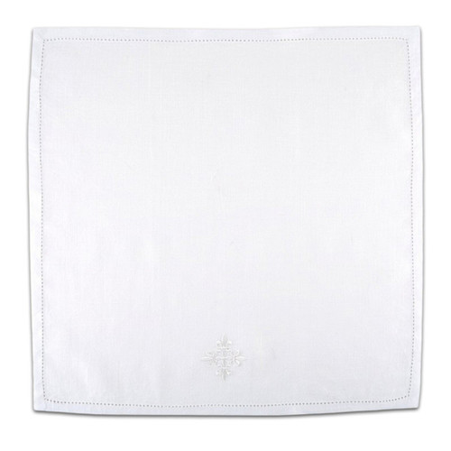 Linen White Fleur-de-Lis Cross Corporal - 3 pack