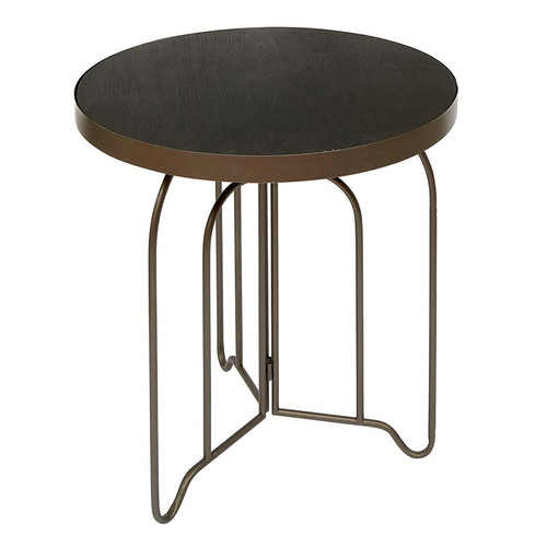 Black Round Metal Table