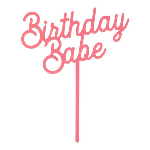 Acrylic Cake Topper - Birthday Babe